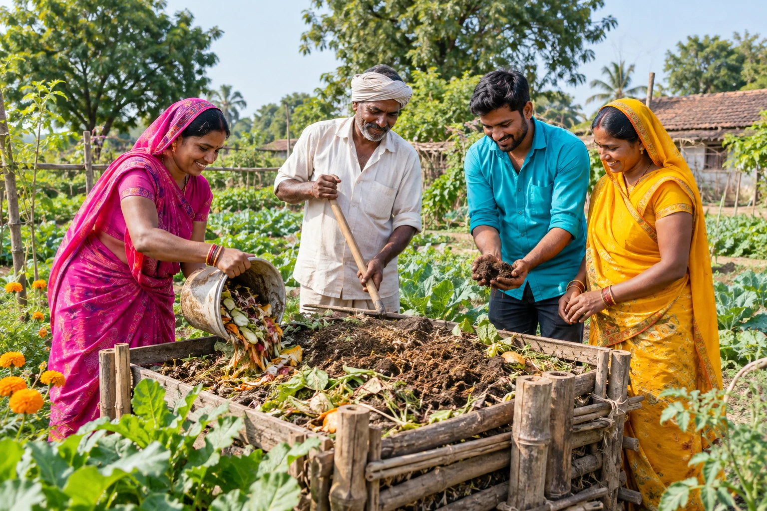 Illustrative photo of a village composting workshop